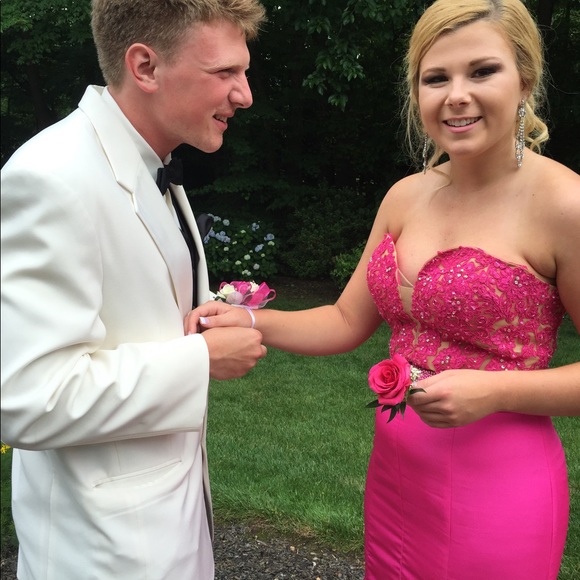 Sherri Hill🌺 Hot Pink Prom Dress💖 - Picture 13 of 14